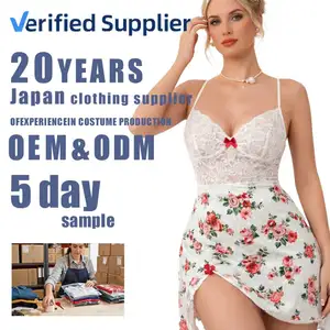 Sexy Women's Elegant Nylon Lingerie Style Nightgown with Floral Print Lace Details Sleeveless Summer Nightwear ODM