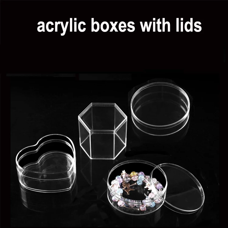 Square Acrylic Storage Box Plastic Sweet Candy Acrylic Party Favor Bin