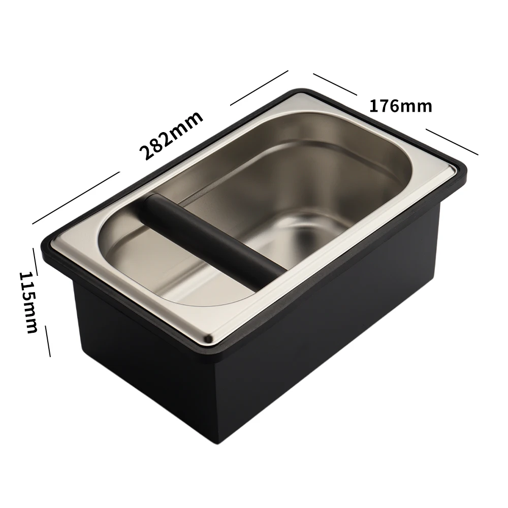Новые аксессуары для бариста с резиновыми краями кофейный детонационный ящик из нержавеющей стали большая емкость