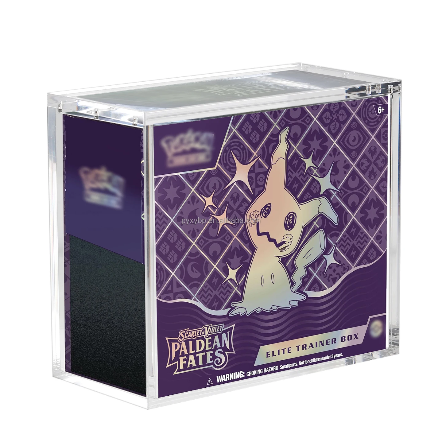 Custom 99% UV Resistant Acrylic Etb Case Pokemon Elite Trainer Box Display Booster Box Protective Storage Magnetic Lid Holder