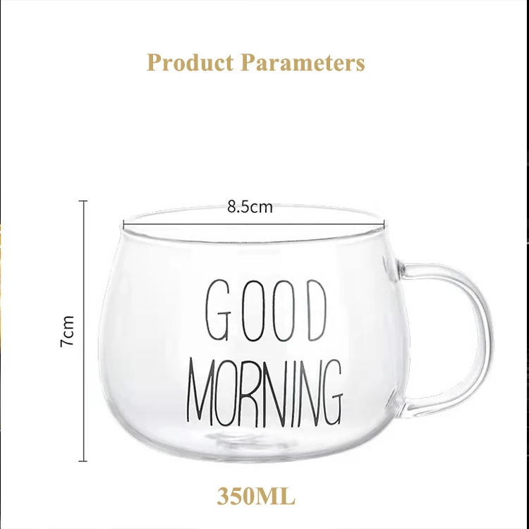350ml High Quality Borosilicate Glass Coffee Cup Milk Cup Tea Cup Buy