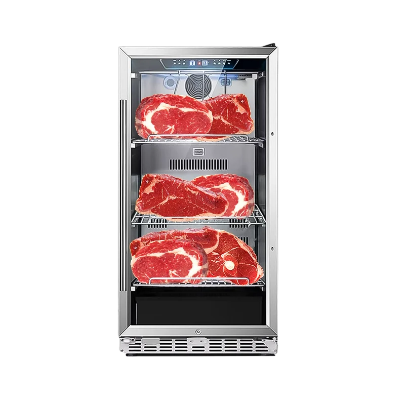 240L Stainless Steel Beef Aging Cabinet Humidity Dry Dried Meat Curing Refrigerator Steak Maturing Fridge