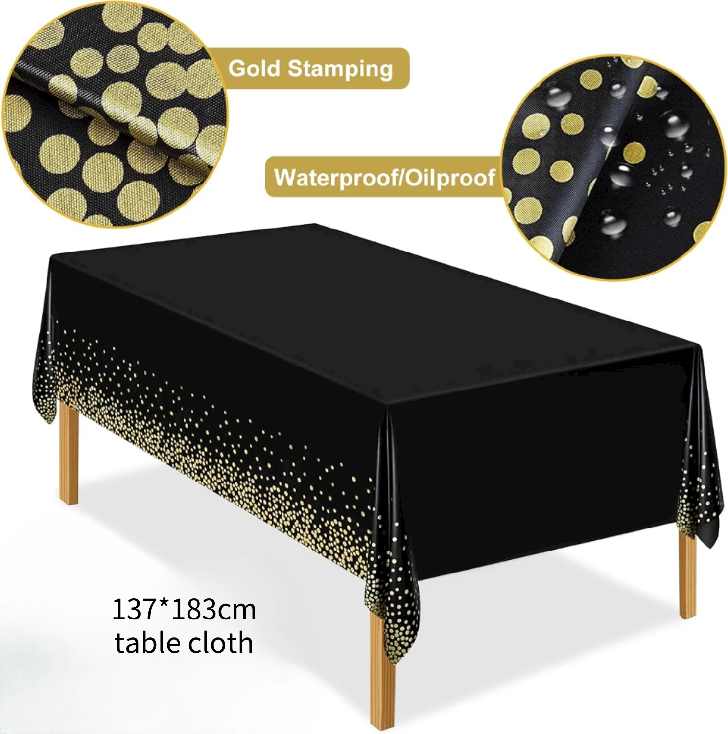 Elegant White & Gold Dot Disposable Dessert Plates, 50-Count – Perfect For Parties, Weddings & Celebrations!