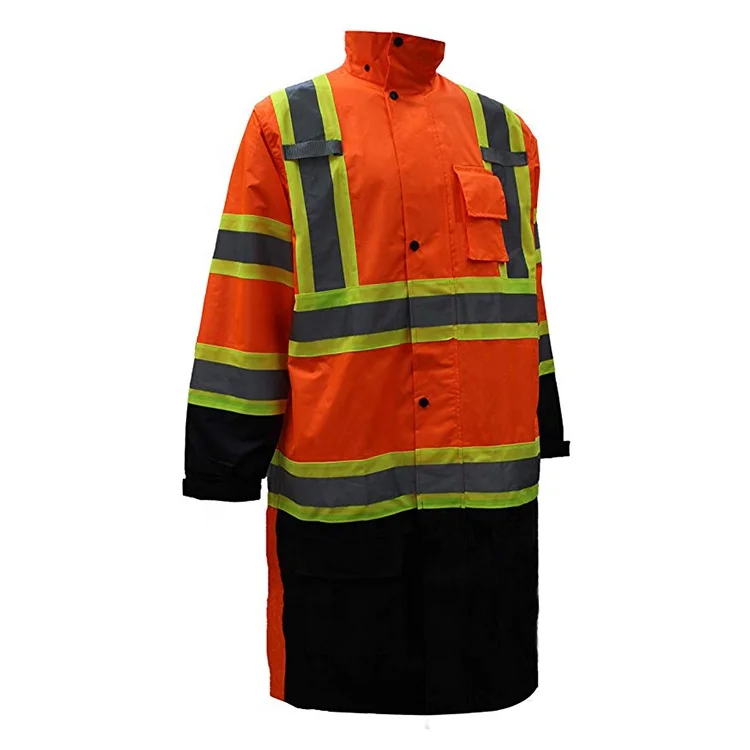 Chubasquero Reflectante Largo Clase 3,Ropa De Lluvia Reflectante De Alta  Calidad,Negro,Largo - Buy Overoles De Trabajo,Al Por Mayor Para Hombre Al  Por Mayor Trabajo En General,Hombre De Trabajo Product on Alibaba.com