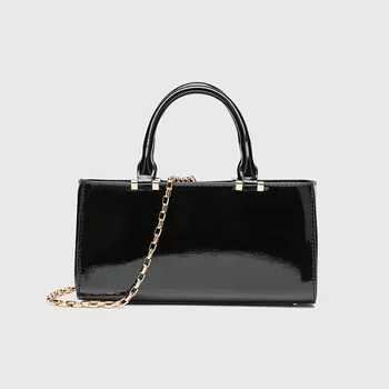 Elegant Red Square Women's Tote Bag High Quality Luxury Crossbody Handbag HASP Closure Fashionable TOTE and Shoulder Purse