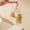 Hanging rope storage box (milky white/pink, small size)