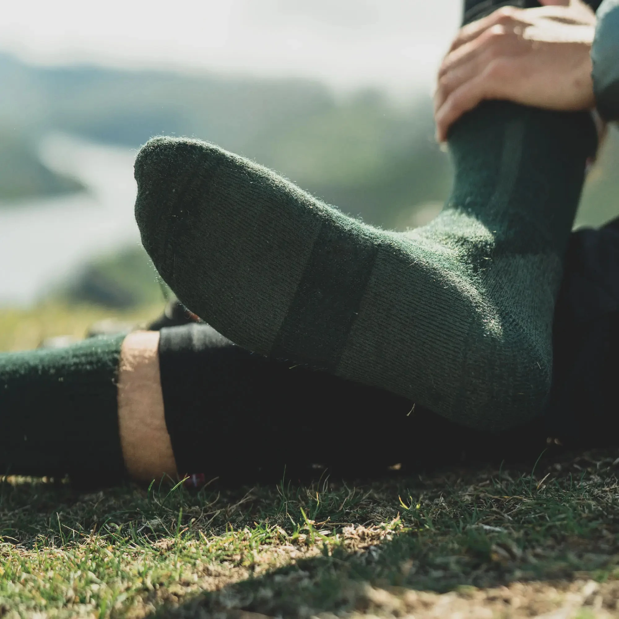 More Mile Men's Merino Wool Walking Socks - Thick Winter Hiking Boot Socks, Grey, Mid Calf 7 thumbnail image