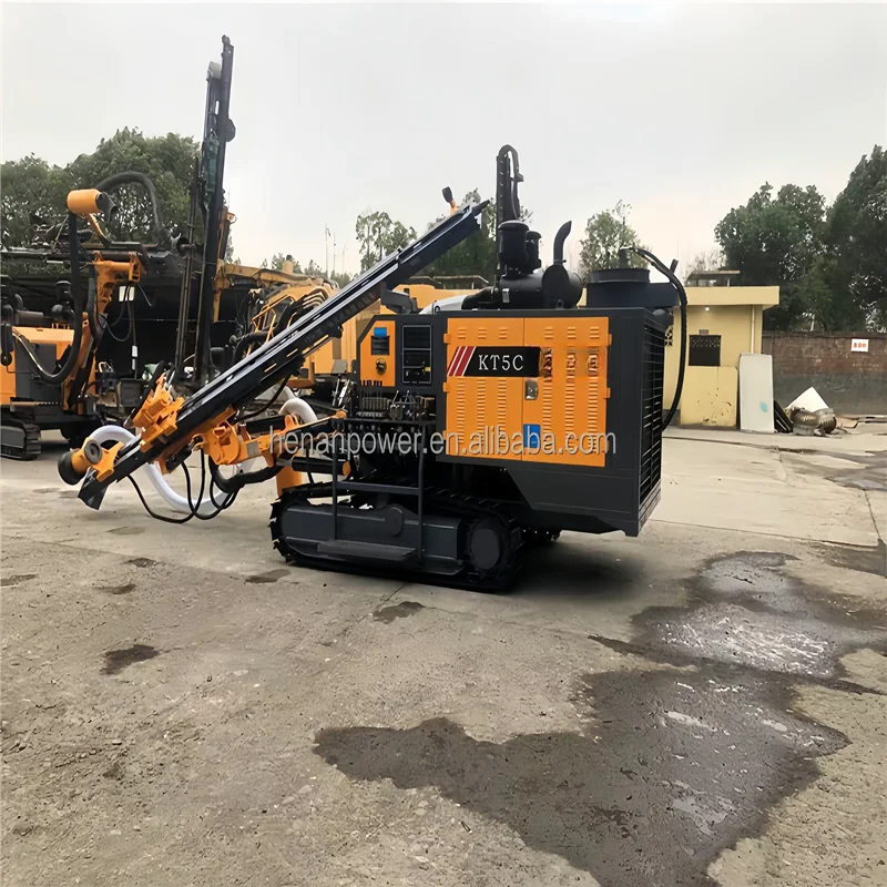 KT5C Portable Crawler Mounted Drilling Rig for Quarry Rock Blasting Geological Mine Blasting Drilling Machine