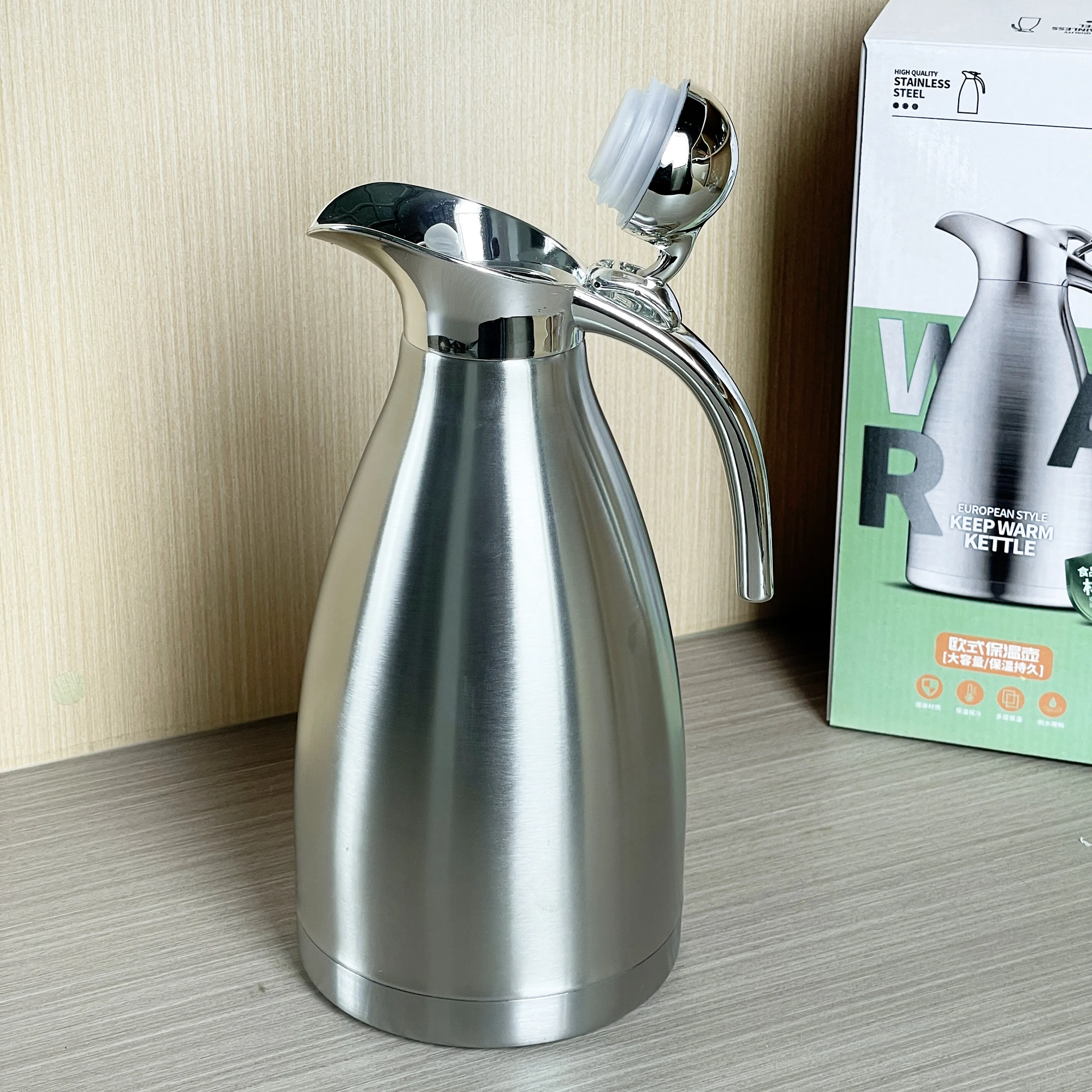 2-litre Stainless Steel Vacuum Flask Perfect for Hot Drinks