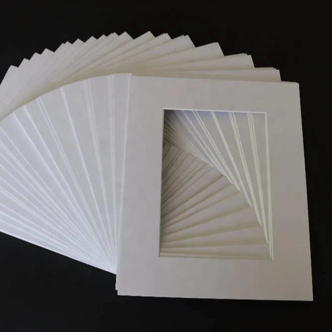 Wholesale precut 1.4mm white core  acid-free photo frame matboard