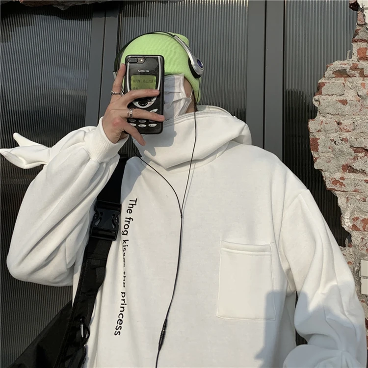 frog moletom com capuz zip up
