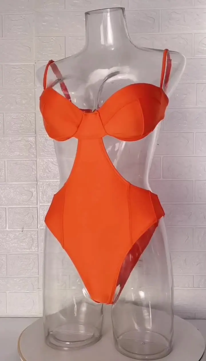 2022 New Custom Solid Swimsuit Ladies Fitness Open Sexy Fashion Bikini