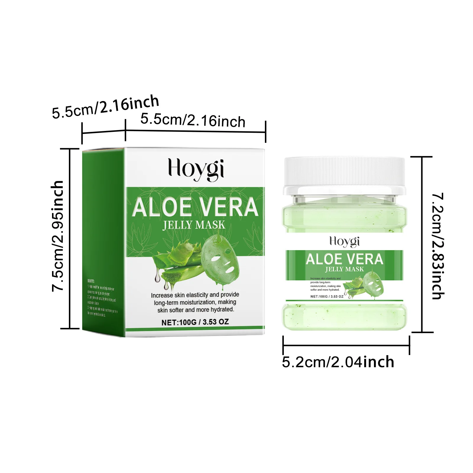 HOYGI Moisturizing Deep Cleansing Soothing Repairing Peel Off Natural Aloe Vera Jelly Facial Mask Powder