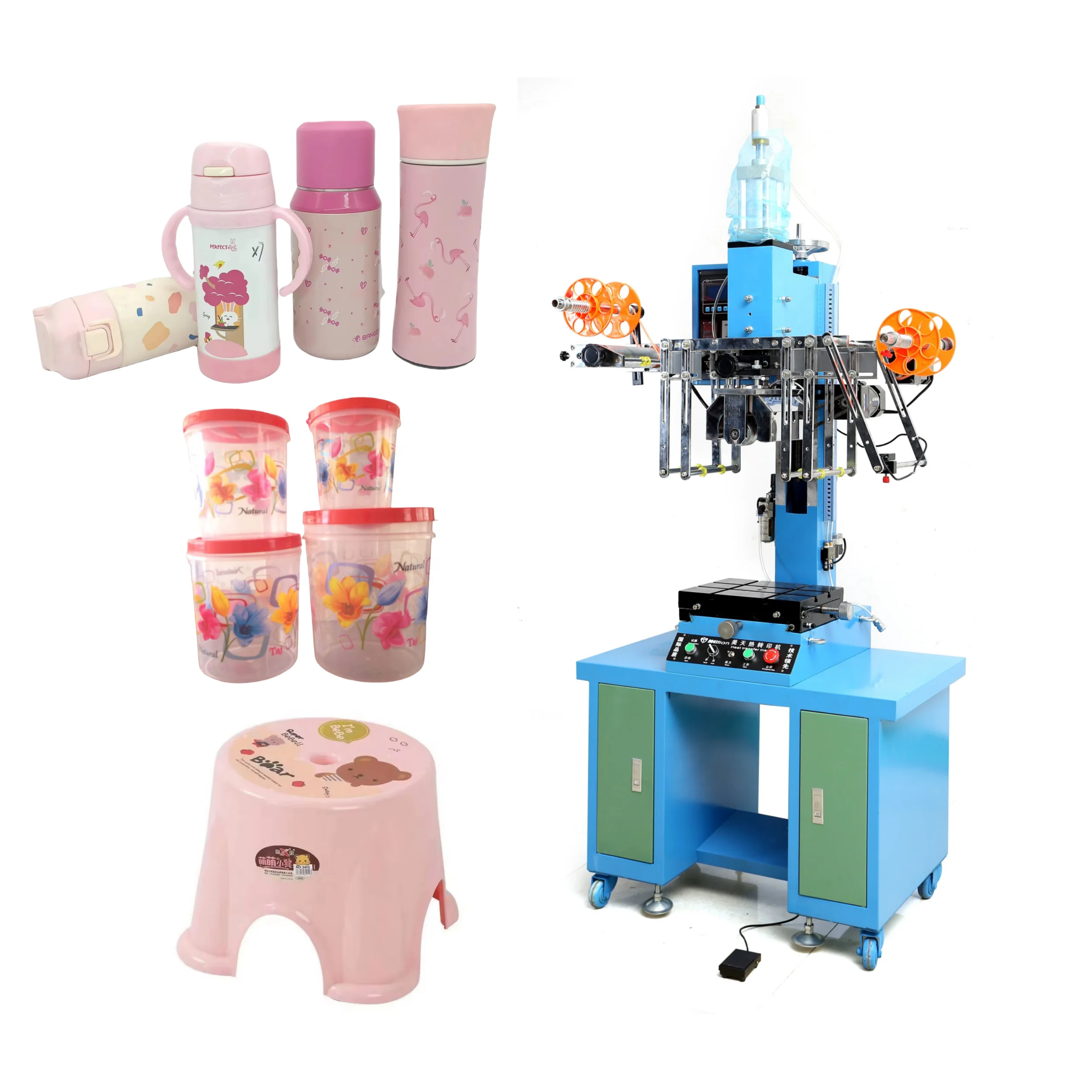 110V 700W Manual Heat Press Machine - 3" X 5" Dual Plates, 0-400°F, For T-Shirts, Hats, DIY Transfers