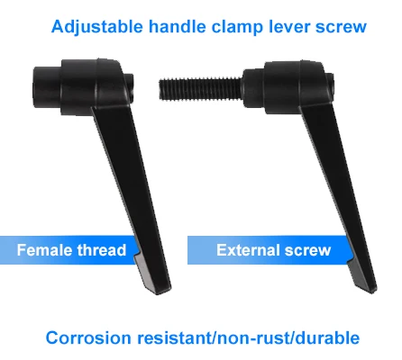 Adjustable Tight Clamping Lever Handle - Black Orange Alloy