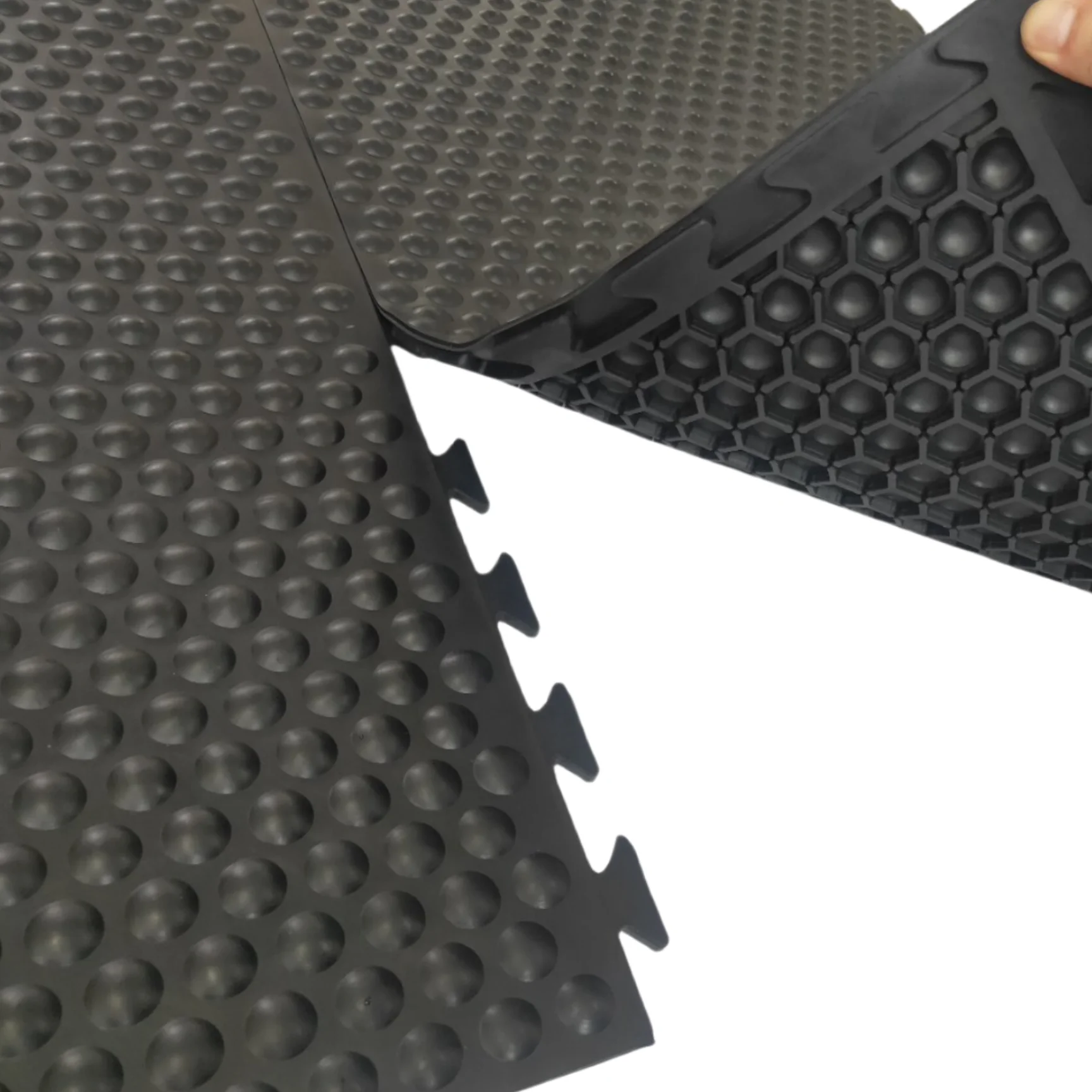 Heavy Duty Anti Fatigue Floor Mats Rubber Industrial Antistatic Interlock Non-Slip Conductive Rubber Mat factory