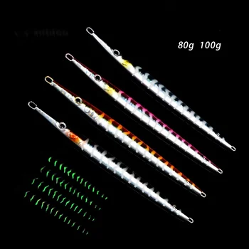 CHEERY 80g 100g Good Quality Deep Sea Metal Jig Lure Jigging Lure Saltwater Fishing Hard Bait – Metal Jig – view 4
