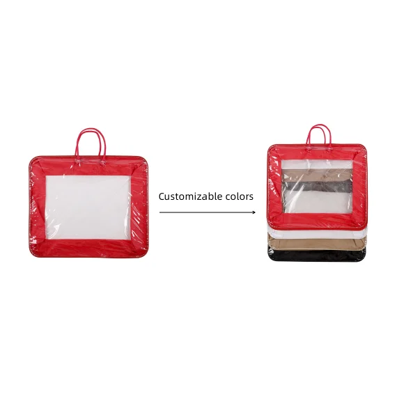 The Top of the Zipper of the PVC Zipper Travel Bag Transparent Plastic Blanket Storage Packaging Bag Can Be Customized