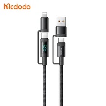 Mcdodo 199 PD 60W 4 in 1 Data Cable Digital Display Fast Charge Power AFC QC Quick Charge 1.2m Cable for iPhone Android Laptop