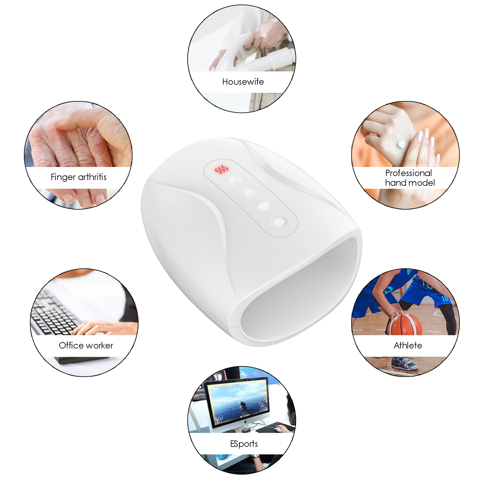 Electric Hand Massager for Palm Massage, Cordless Accupressure