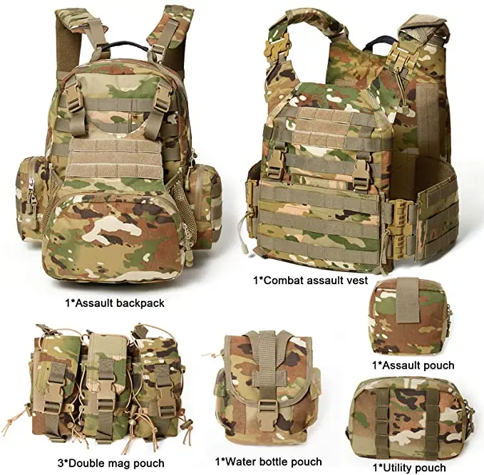 Modular Assaults Vest System: Plate Carrier with Tactical Backpack ...