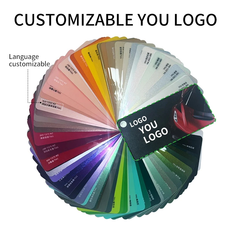 TPU PPF Sample Card Car Wrap Film Color Changing Paint Protection Film TPU PPF Sample Book for Vehicle