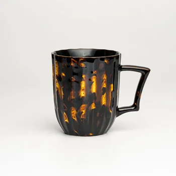 Classic handmade ceramic mugs tortoiseshell porcelain cups