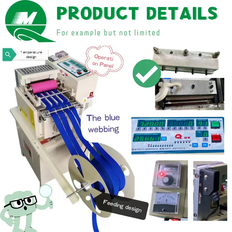 Factory Directly Automatic Ribbon Nylon Belt Webbing Sling Woven Tape Cutting Machine