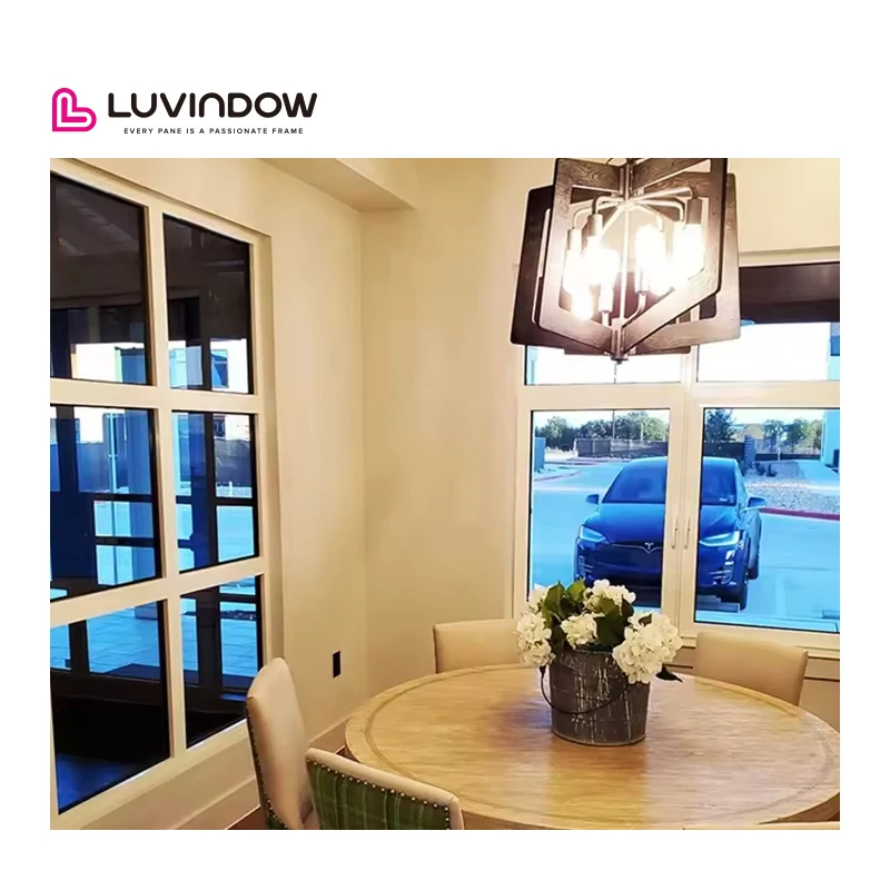 Luvindow Custom Made Double Glazed Casement Tile Turn Windows for Hotels Modern Hanging Curtains-Texas Project Commercial Case