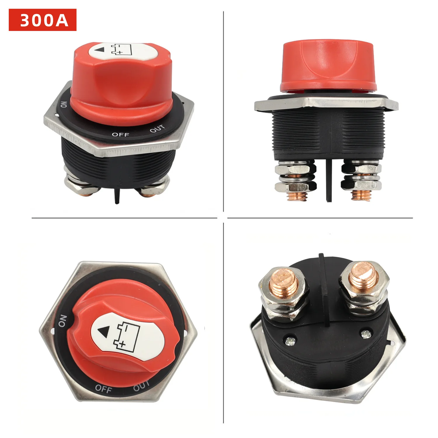 300A バッテリー切断スイッチ 最大 12V-32V DC キルスイッチ マリン