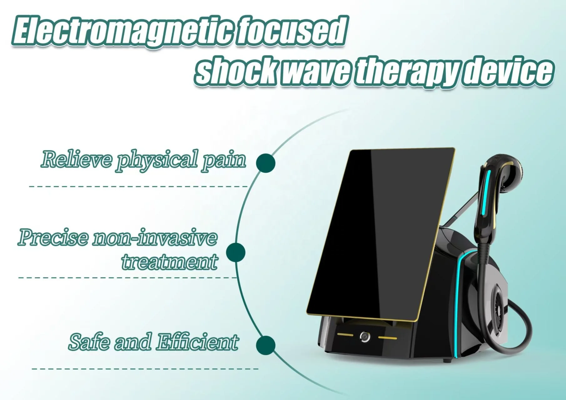 Focused Electromagnetic Shock Physical Therapy Device Focused Wave Therapy Pain Relief for Vet Use