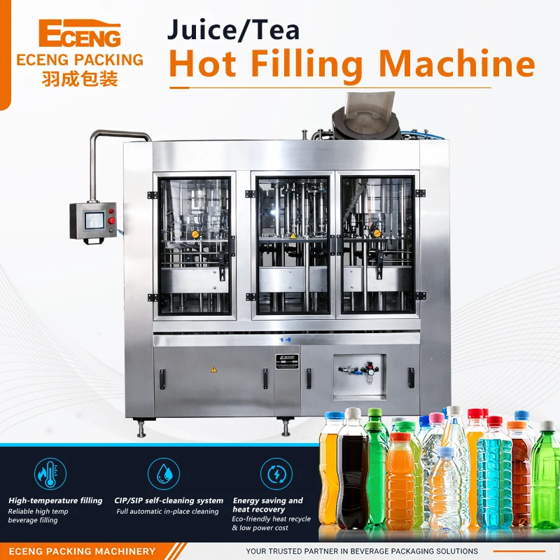 Automatic 50-50-15 Bottled Water Hot Filling Machine for Juice Plant