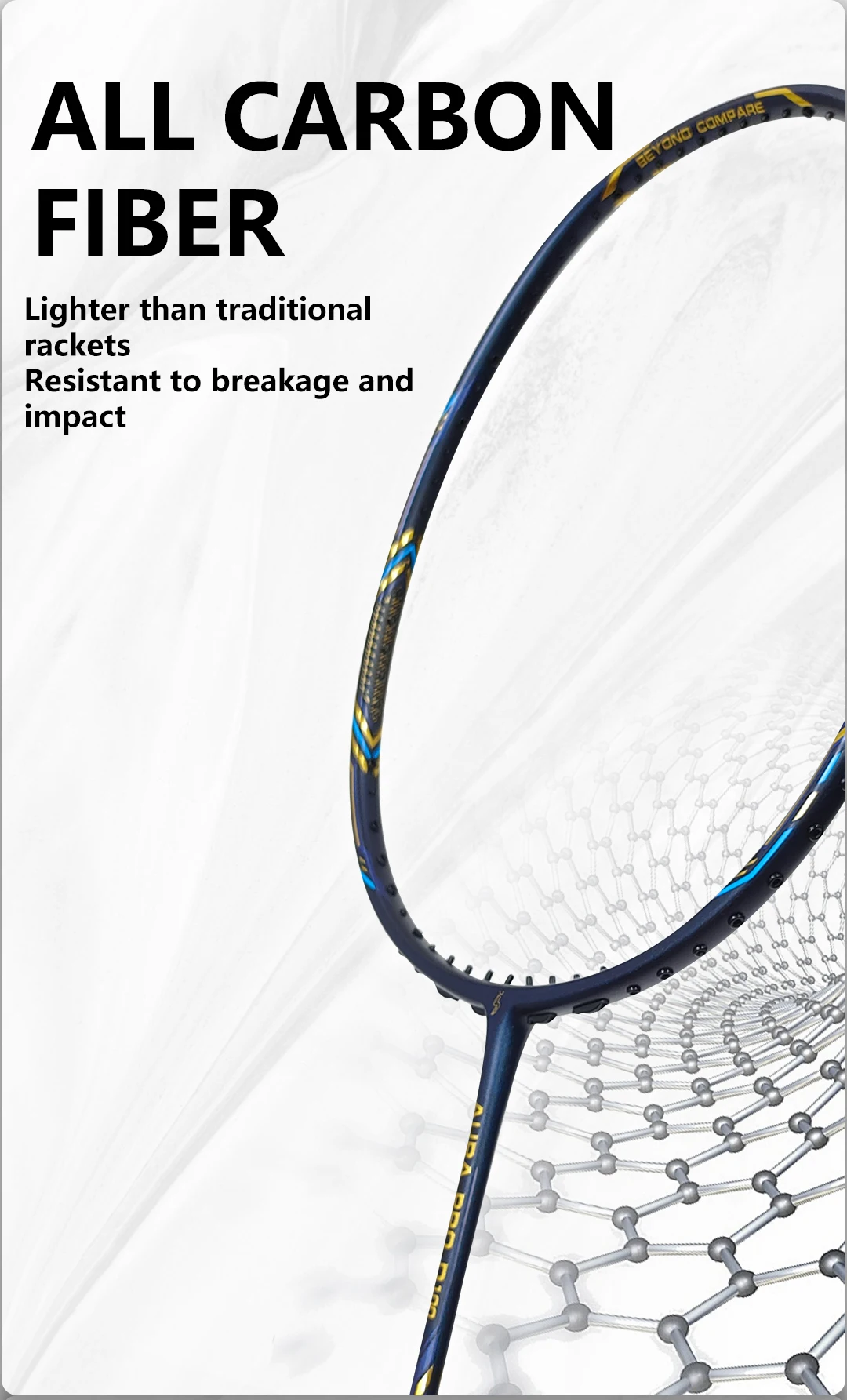 Dmantis Brand OEM Carbon Fiber Badminton Rackets High Performance Badminton Bat for Players details