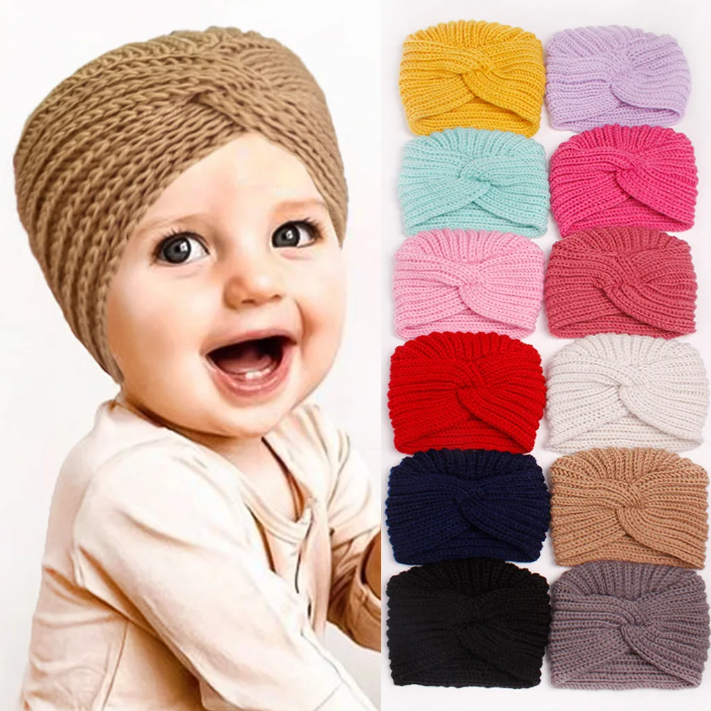 New Knitted Children's Autumn And Winter Hat Warm Candy Color Baby Wool