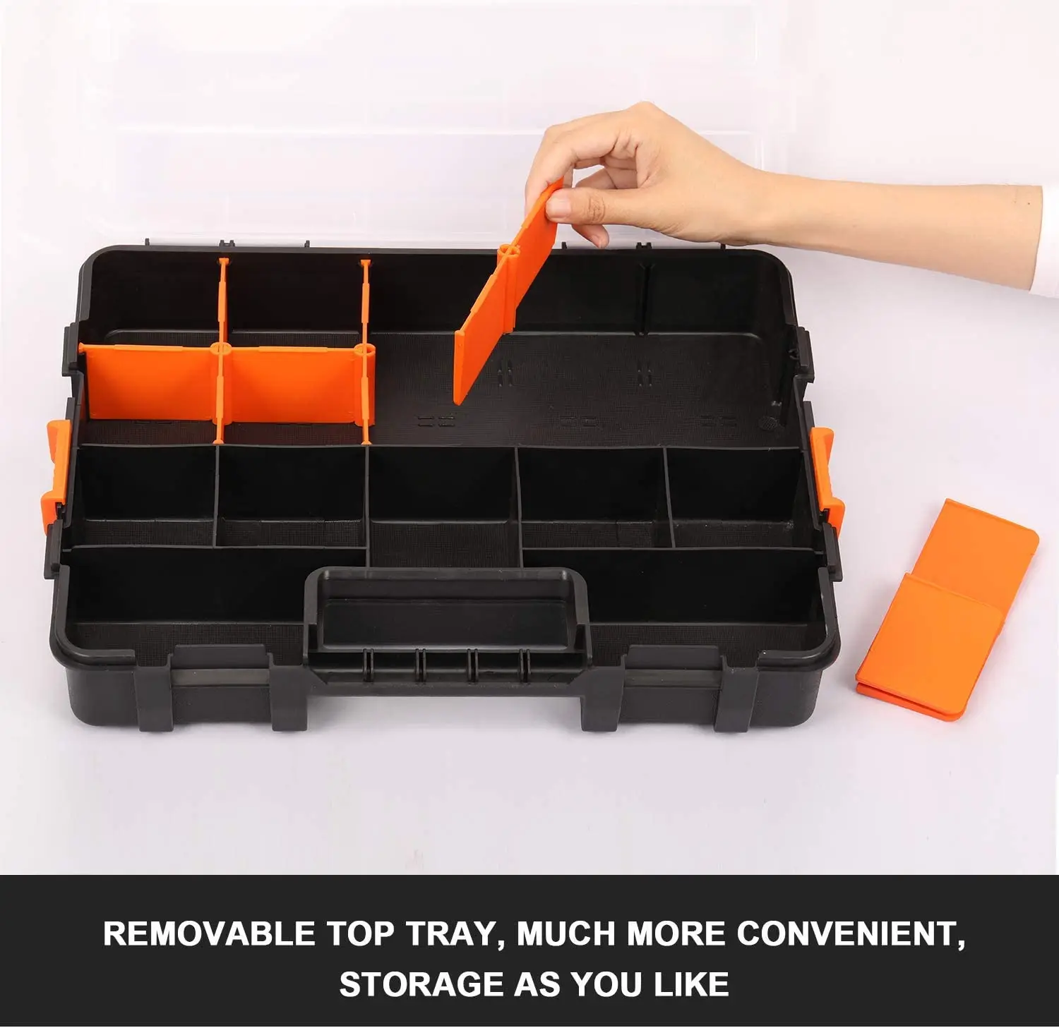 Mp011 Customizable Removable Plastic Dividers Hardware Storage Double Side Tools Box Organizer