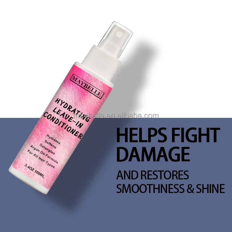Private Label Leave in Conditioner Spray Moisturizing Leave in Conditioner Spray Bottle Smooth Shine Hair Spray for Curly