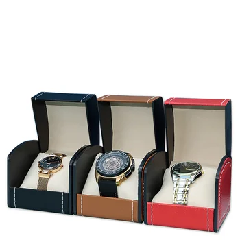 Black Brown Storage Luxury Gift Watch Box Custom Made Jewelry Boxes PU Leather 10 Pcs Accept OEM Customized Logo Customized Size