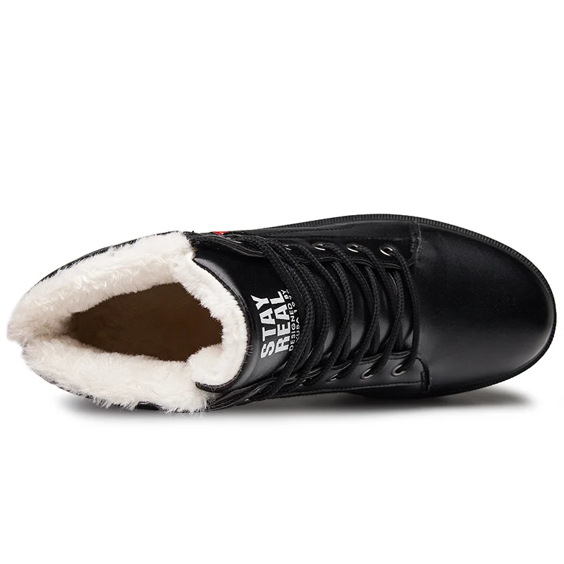 Зимние черные мужские теплые стильные ботинки, удобные высококачественные водонепроницаемые популярные повседневные ботинки для мужчин