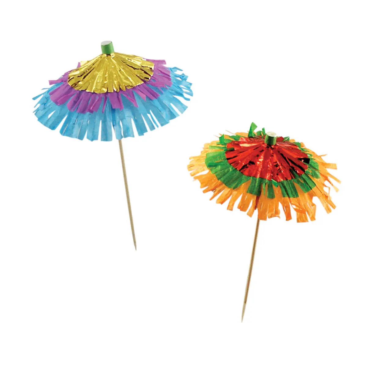 20 Stuzzicadenti Decorativi A Ombrello Di Carta, Forma Di Palma E Cocco Per Cocktail E Cupcake, Tema Tropicale - 5
