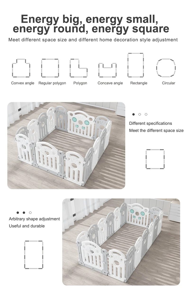 Kindergarten Home Children Play Fence Plastic Indoor Playpens Square Baby Furniture Playpens