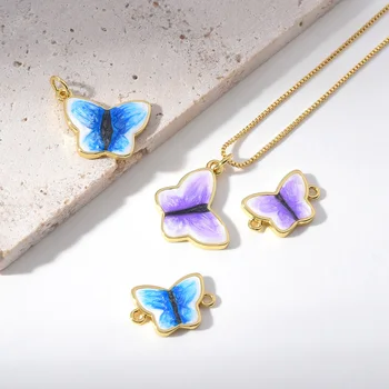 18k gold plated  jewelry Copper women jewelry customize necklaces The Butterfly Necklace bracelets for women jewelry accessories
