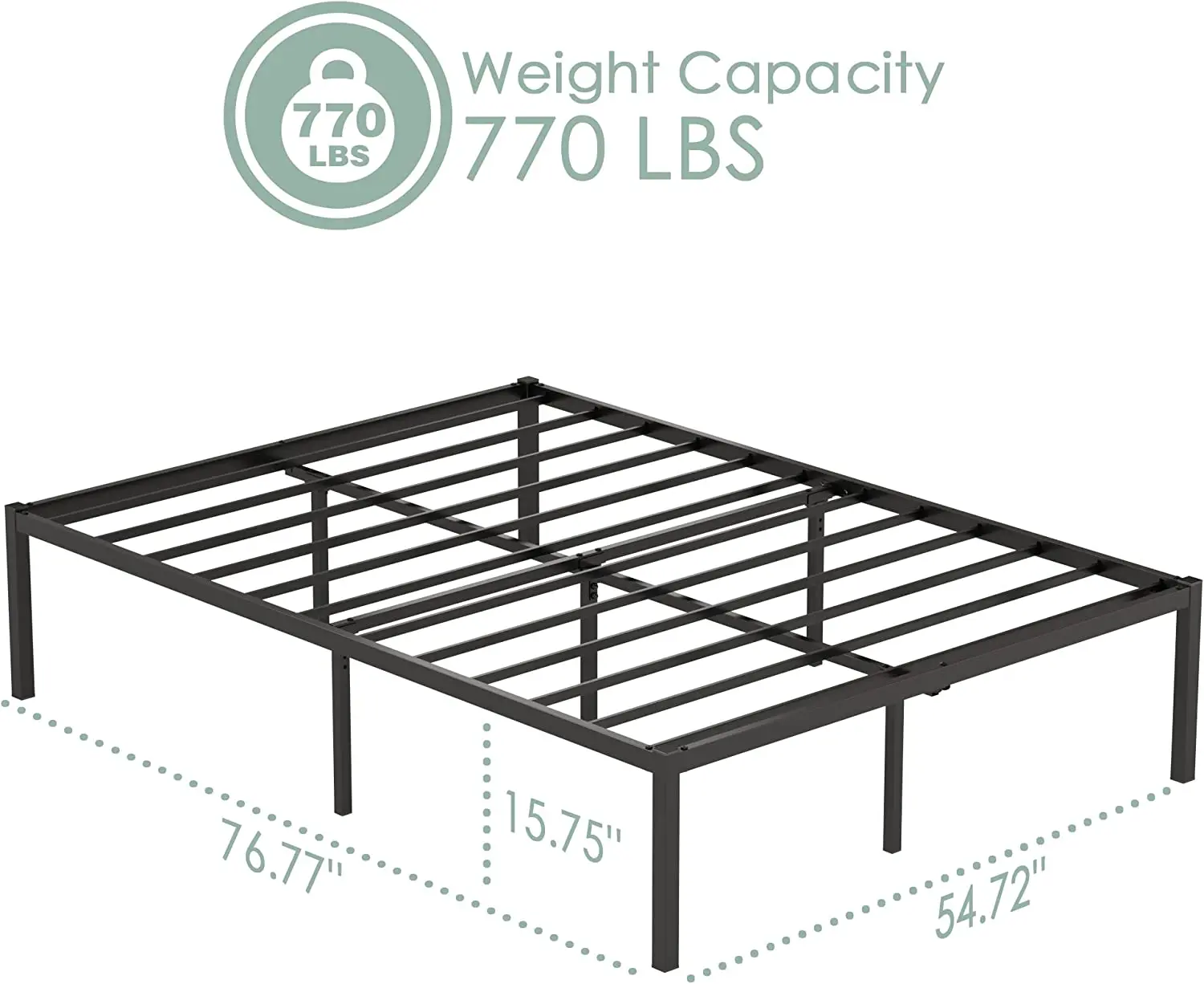 Free Sample Platform Cama Steel Iron Metal Bed/single Queen Metal Bed