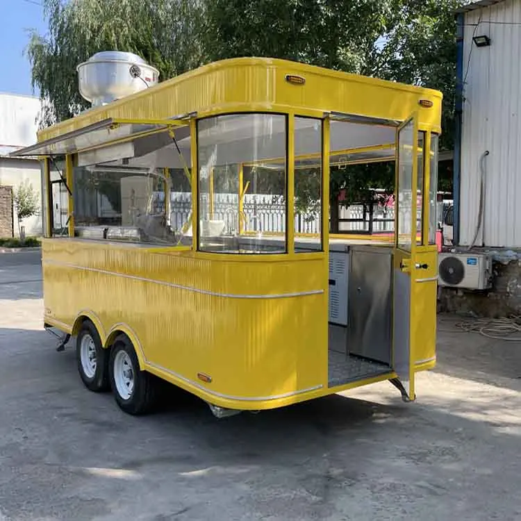 Best Designed Mobile Food Truck Full Kitchen Food Court Van Fast Food Van For Sale