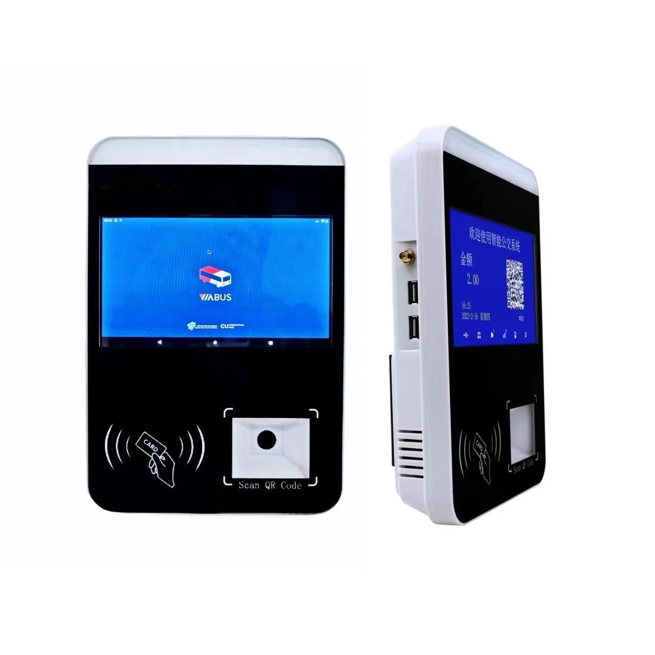 GPRS NFC Card Payment System Android Bus Validator With QR Code Scanner Bus Ticket Collection Machine