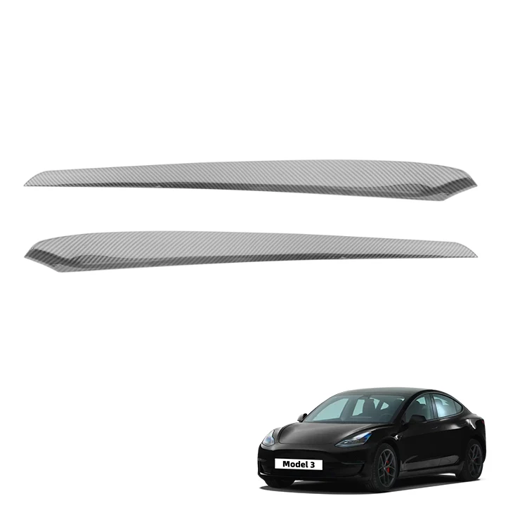 Tesla Model 3 uchun ichki eshik sozlamasi qopqog'i 21-22 ABS uglerod tolali naqshli eshik paneli qopqog'i trimi ichki aksessuar