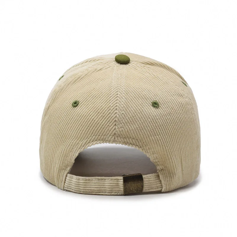 Free People Two-Tone Corduroy Baseball Cap in Beige & Brown NWOT Wholesale Two Tone Vintage Corduroy Hat - Khaki/Beige for  main image 4