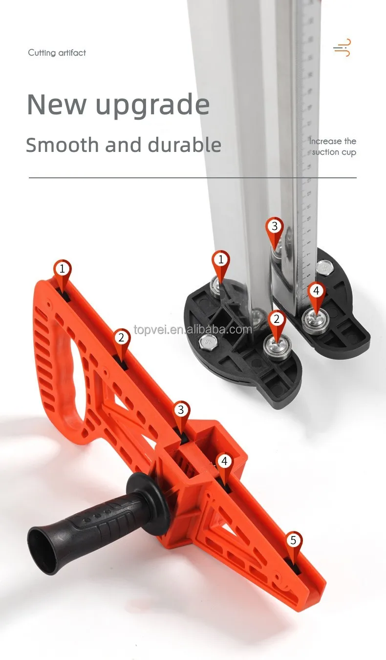 Manual Gypsum Board Cutter Stainless Steel Hand Push Drywall Cutting