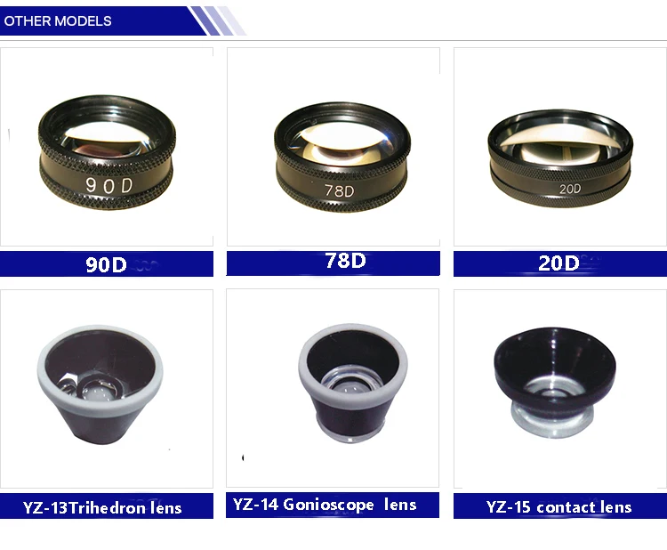 Optical Instrument Lens For Fundus Vessel Check Double Slit Lamp Fundus Aspheric Retinal Lens Ophthalmic Diagnostic 20D/78D/90D