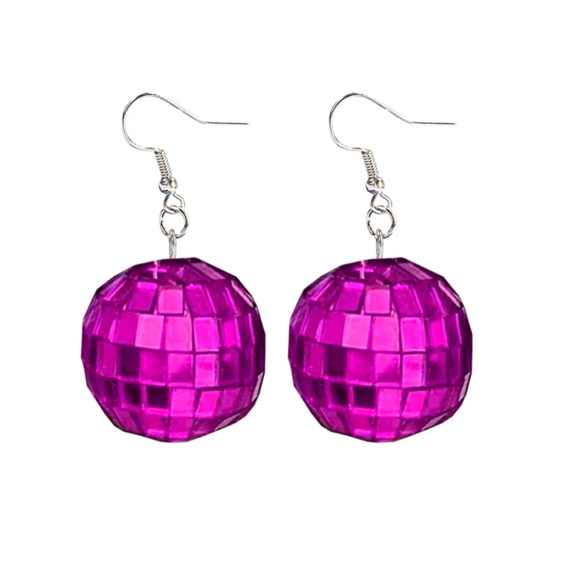 Vintage Disco Dangle Earrings Disco Ball Earrings 60's Or 70s Dance