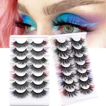New Private Label fluffy 3d 15-18mm vegan mink lashes 25mm full strip faux mink eyelashes wholesale
